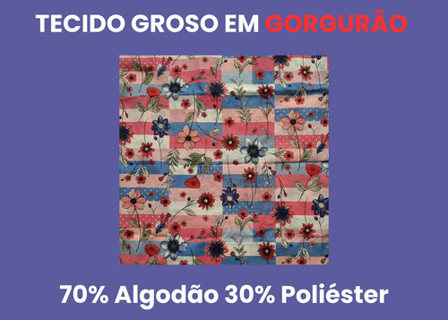 Capa De Colchão Solteiro Gorgurinho Tecido Grosso - Oasis Cor15 Florido Solteiro