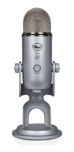 Microfono Condensador Profesional Usb Blue Yeti Plateado Xmp