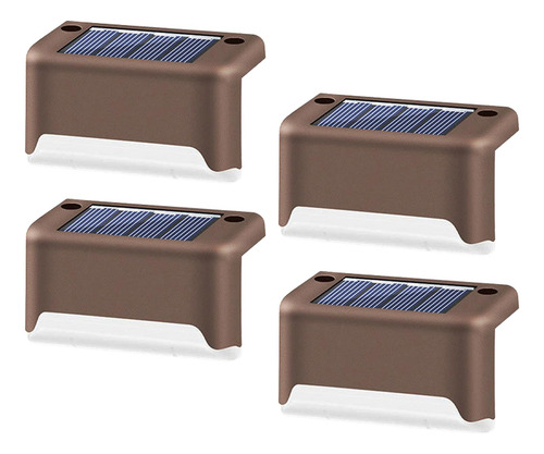 4 Piezas Luces Solares Para Escalones, Luces Luz Blanca