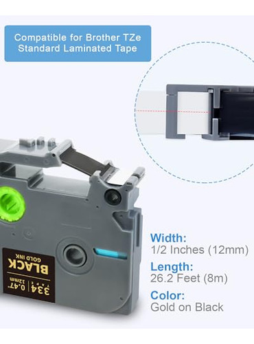 Pack Absonic Tz-334 Laminate Tags De 12 Mm