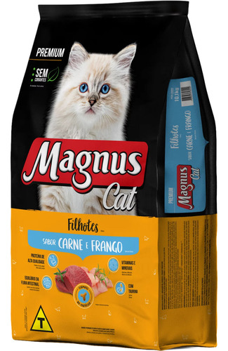 Magnus Ração Para Gatos Filhotes Carne E Frango 20kg