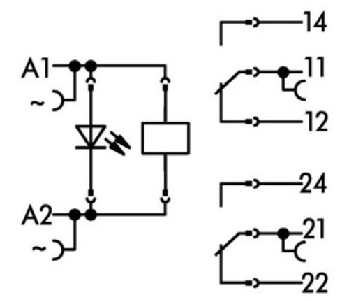 Rele Interface Wago 788-312 / 2 Contatos Reversíveis 24vdc