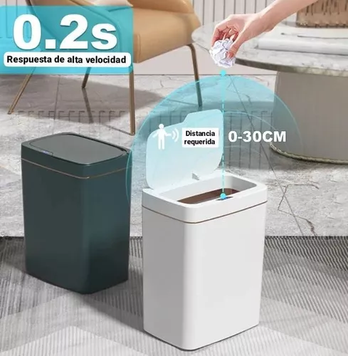 Cubo de basura con sensor automático - 16L - Gris