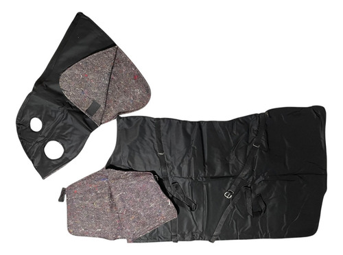 Manta P/caballos Cordura Imperm Y Frazada 1,30 C/pescuecera Negro