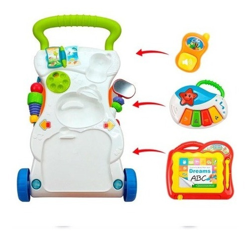 Imagen 2 de 2 de Caminador De Bebe Con Pizarra Y Accesorios