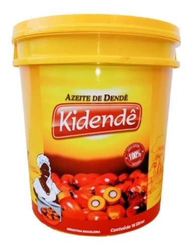 Azeite De Dendê Da Marca Kidendê - Balde 16 Litros