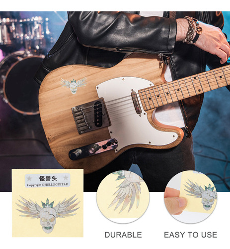 Parche Adhesivo Para Guitarra Con Forma De Cabeza De Monstru