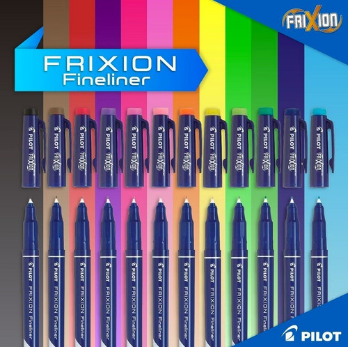 Imagen 3 de 5 de Marcadores Frixion Fineliner 12 Unids Para Pintar - Borrable