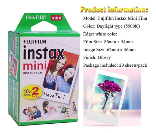 Imagen 2 de 5 de Papel Fotográfico De Fujifilm Instax Mini Iso 800, 60 Uds.