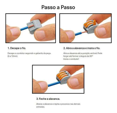 1 Conector Emenda Isolante Derivação Sem Solda 8 Vias