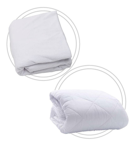Set De Cubre Colchón Impermeable Y Acolchado Individual