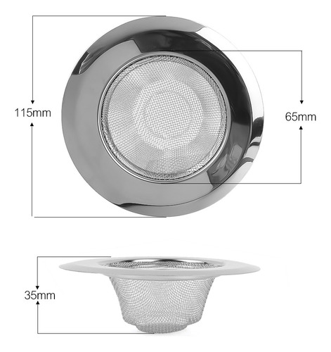 Filtro De Fregadero De Cocina, Colador De Malla De Acero Ino