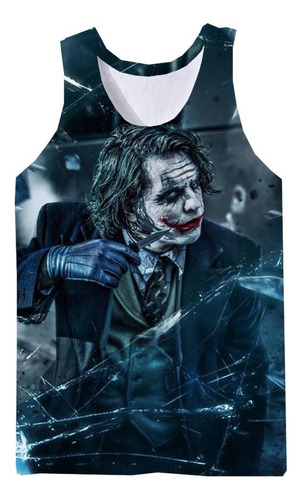 Camisa Sin Mangas Con Estampado 3d De Joker Clown