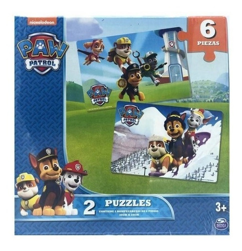 Paw Patrol Puzzles  2 Rompecabezas De 6 Piezas