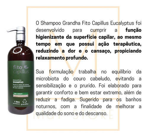Kit Grandha Fito Capillus Eucalyptus Shampoo E Balm