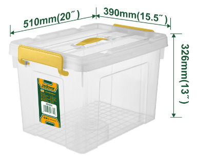 Contenedor Plástico Apilable Transparente 47l Jadever