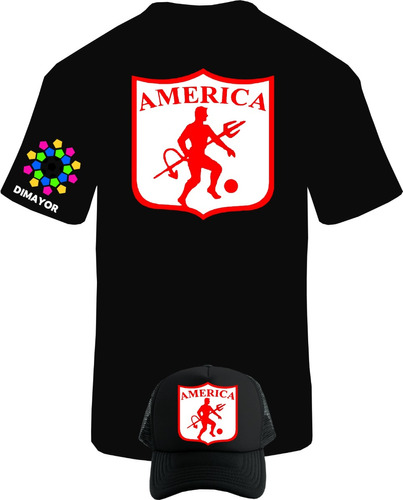 Camiseta Manga Corta America Cali Especial Obsequio Gorra X