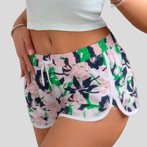 Short Para Mujer De Playa Secado Rápido Con Bolsas