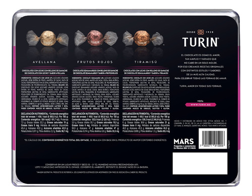 Turin Masterpieces Chocolates Rellenos 270 Grms