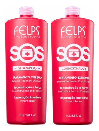 Felps Kit Duo Sos Shampoo + Condicionador 2x1l + Brinde