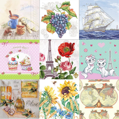 Servilleta Decorativa Alemana Decoupage 10 Piezas
