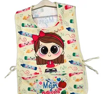 Comprar Bata Mandil Maestra Educadora La Mejor Maestra Del Mundo-c