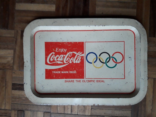 Antigua Bandeja Coca Cola,juegos Olimpicos,35cmx 24cm