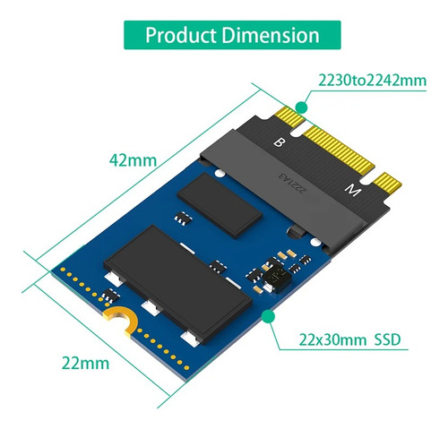 Adaptador M.2 Nvme A M2 Sata B+m Key 2230 A 2242 Thinkpad