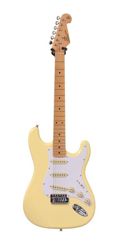 Imagen 1 de 5 de Guitarra eléctrica SX Vintage Series SST57+ de tilo vintage white brillante con diapasón de arce