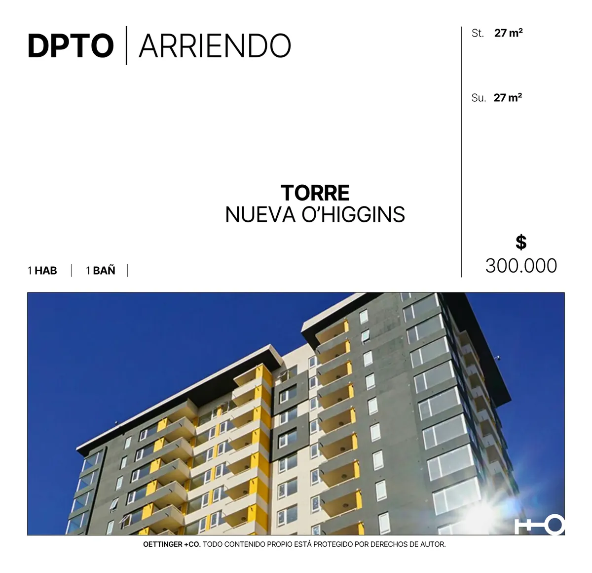 Imagen 1 de 12 de Departamento En Arriendo - Torre Nueva Ohiggins