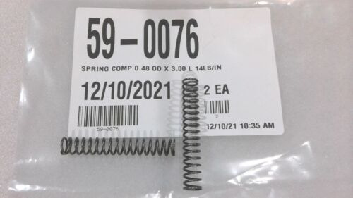 Haas 59-0076 Spring Comp. 0.48  Od X 3  L 14 Lb/in (lot  Zzi