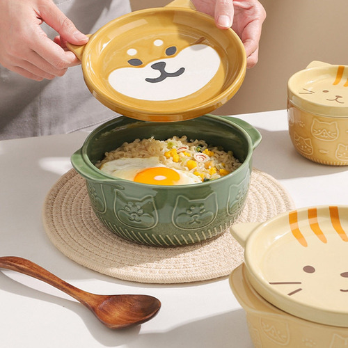 Taças De Macarrão Para Cães De Cerâmica Japonesa De Desenhos