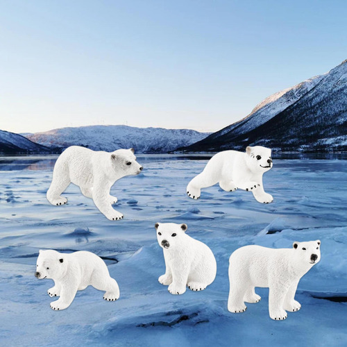 Figuras De Realistas De 5 Piezas, Modelo De Animales
