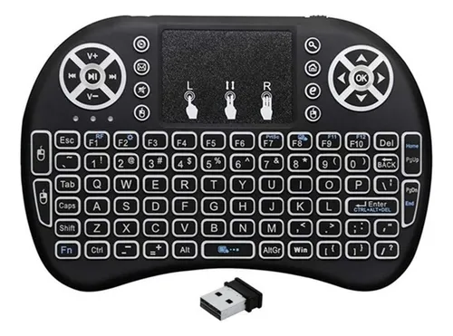 Mini Teclado Inalambrico Retroiluminado Con Panel Tactil