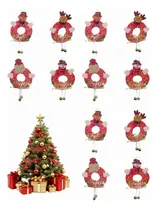 Comprar 6 Adornos Navideños Colgantes Reno Santa Osito Feliz Navidad