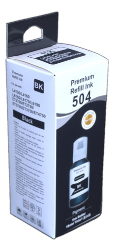 Tinta Premium Refill Ink T504 Negra 127ml  Ep 504   