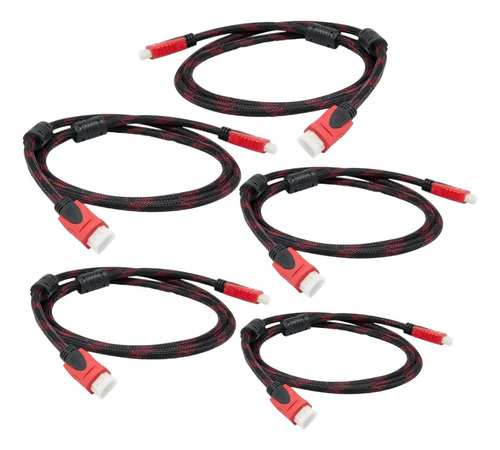 Kit 5 Piezas Cable Hdmi Full Hd 1.5 Mts Xbox Pc Pantalla /e