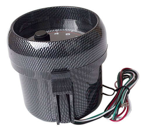 Tacómetro Universal De Fibra De Carbono 3.75 Para Coche, Bla