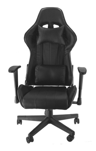 Cadeira de escritório Columbex GA004 gamer ergonômica  preta com estofado de pu