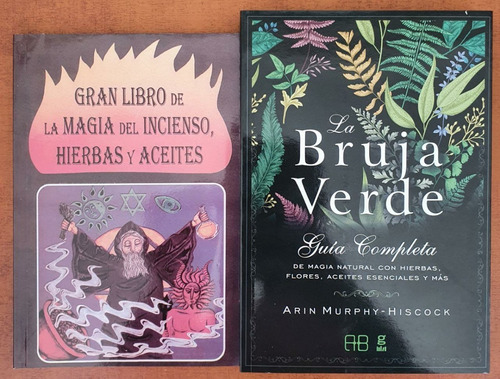 2 Libros La Bruja Verde  Magia Incienso Hierbas Y  Oiuuuys