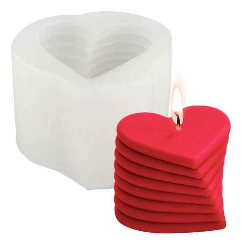 Molde De Resina Love Heart Para Hacer Velas De Silicona