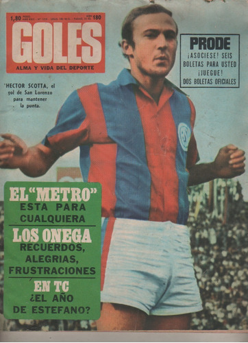 Revista * Goles * Nº 1219 Año 1972 - Boca- San Lorenzo