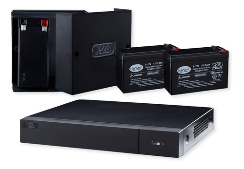 Kit De Alimentación C8ch Cctv X-28 + Caja + Baterías 12 7,5a