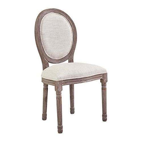 Modway Emanar Vintage Frances Tapizado Tela Silla De Comedor