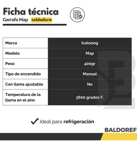 Imagen 3 de 9 de Garrafa Map Pro Soldadura Refrigeracion 400g Bernzomatic
