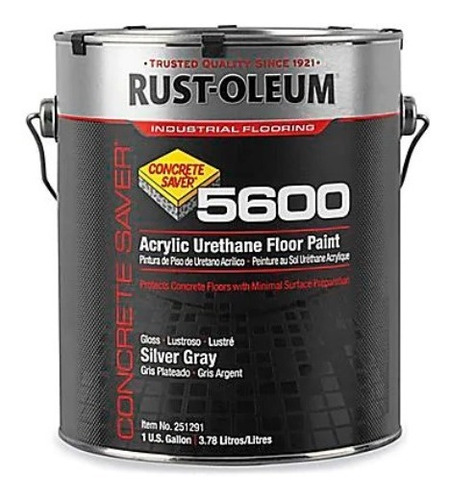 Pintura 5600 Poliuret. Pisos Agua Blanco 3,78lts Rust Oleum