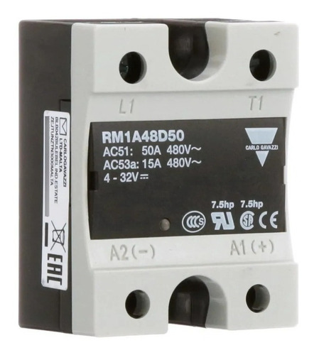 Rele 50 Amperes Rm1a48d50 Carlo Gavazzi Relevador 50a 480 Va