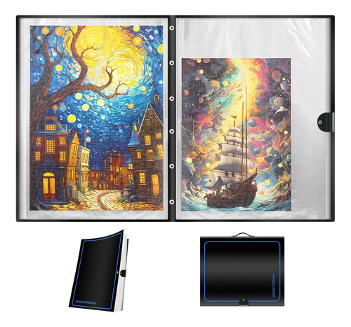 All4jig Carpeta Extra Grande Para Guardar Puzzles...