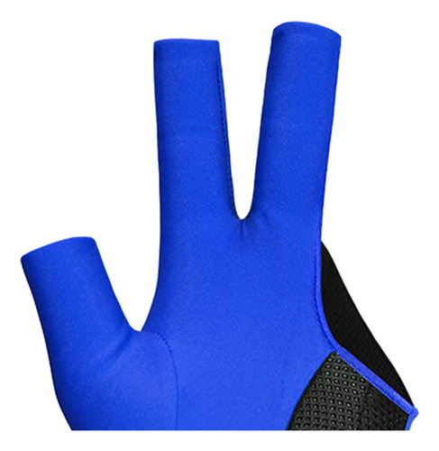 4 Guante De Billar De 3 Dedos Para , Guante Deportivo Azul