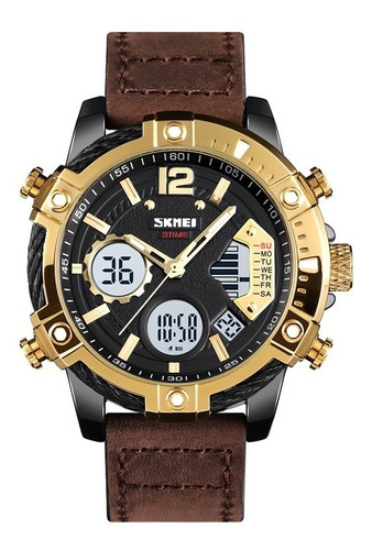 Reloj Hombre Skmei 1618 Café-dorado